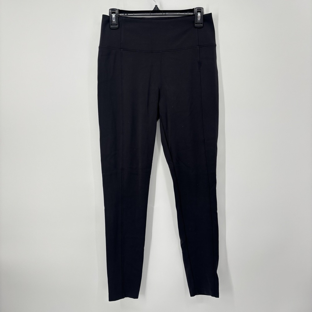 Athleta Delancy Tight Black Women's Size Medium Activewear Gym Back Zip Pockets